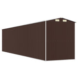 Abri de jardin Marron foncé 192x855x223 cm Acier galvanisé