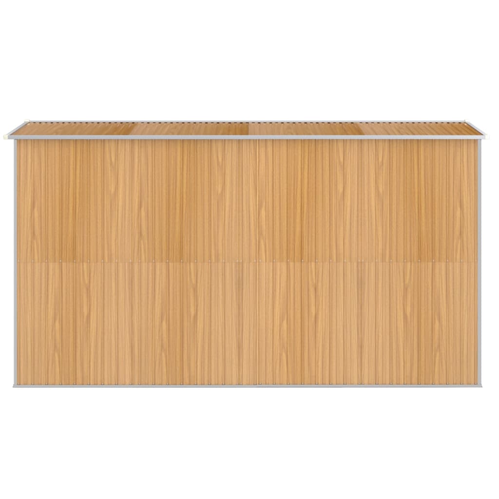 Abri de jardin Marron clair 192x357x223 cm Acier galvanisé