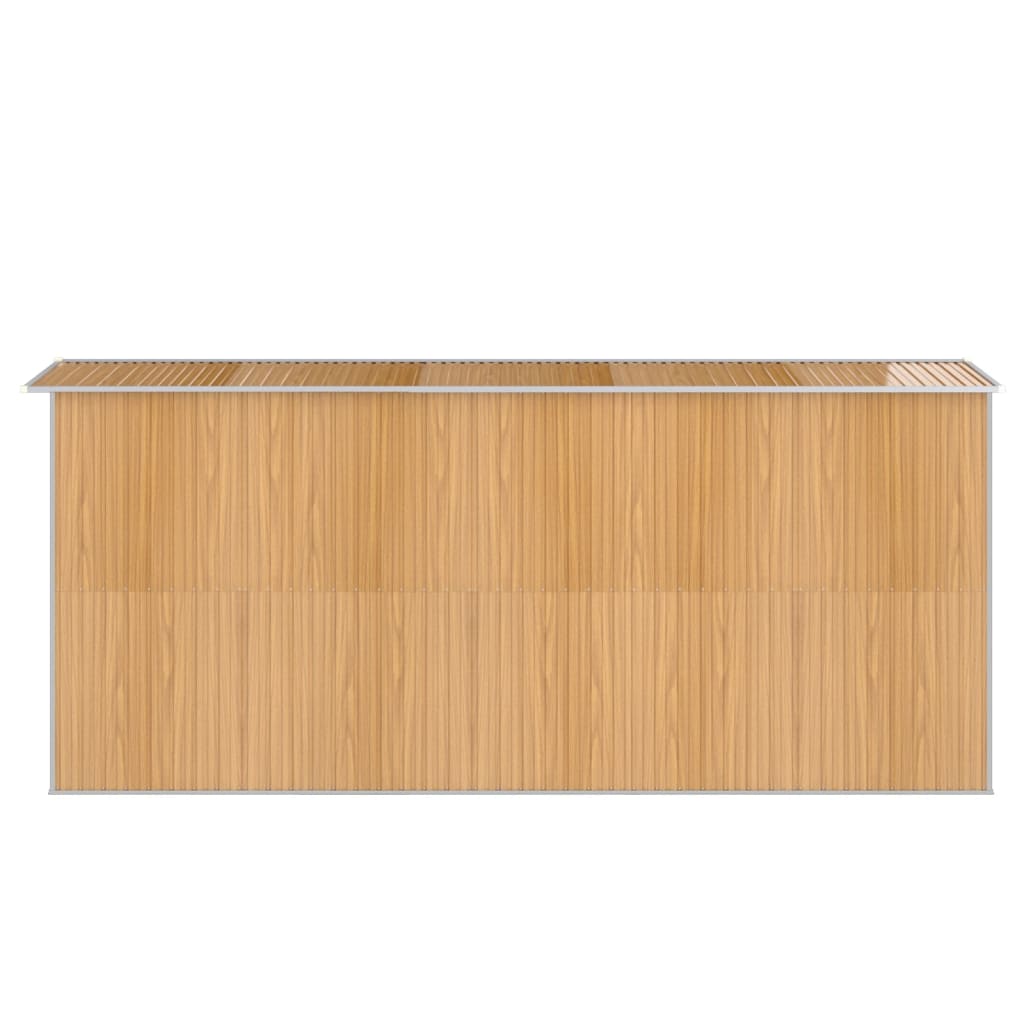 Abri de jardin Marron clair 192x440x223 cm Acier galvanisé