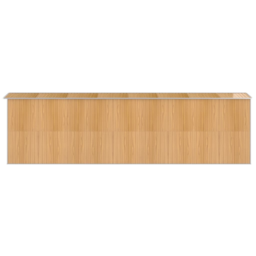 Abri de jardin Marron clair 192x689x223 cm Acier galvanisé