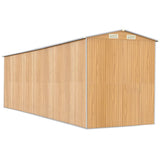 Abri de jardin Marron clair 192x689x223 cm Acier galvanisé