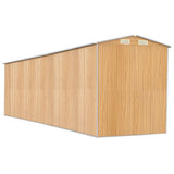 Abri de jardin Marron clair 192x772x223 cm Acier galvanisé