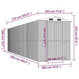 Gartenhaus Hellbraun 192x772x223 cm Verzinkter Stahl