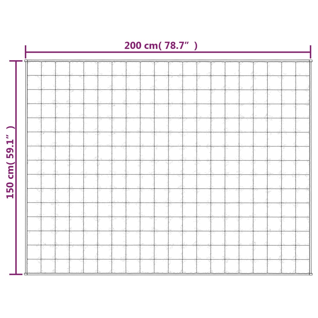 Gewichtsdecke Grau 150x200 cm 7 kg Stoff