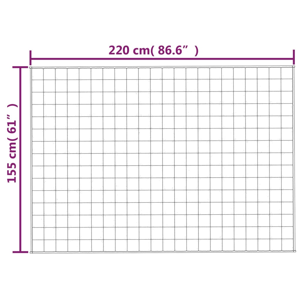 Gewichtsdecke Grau 155x220 cm 11 kg Stoff