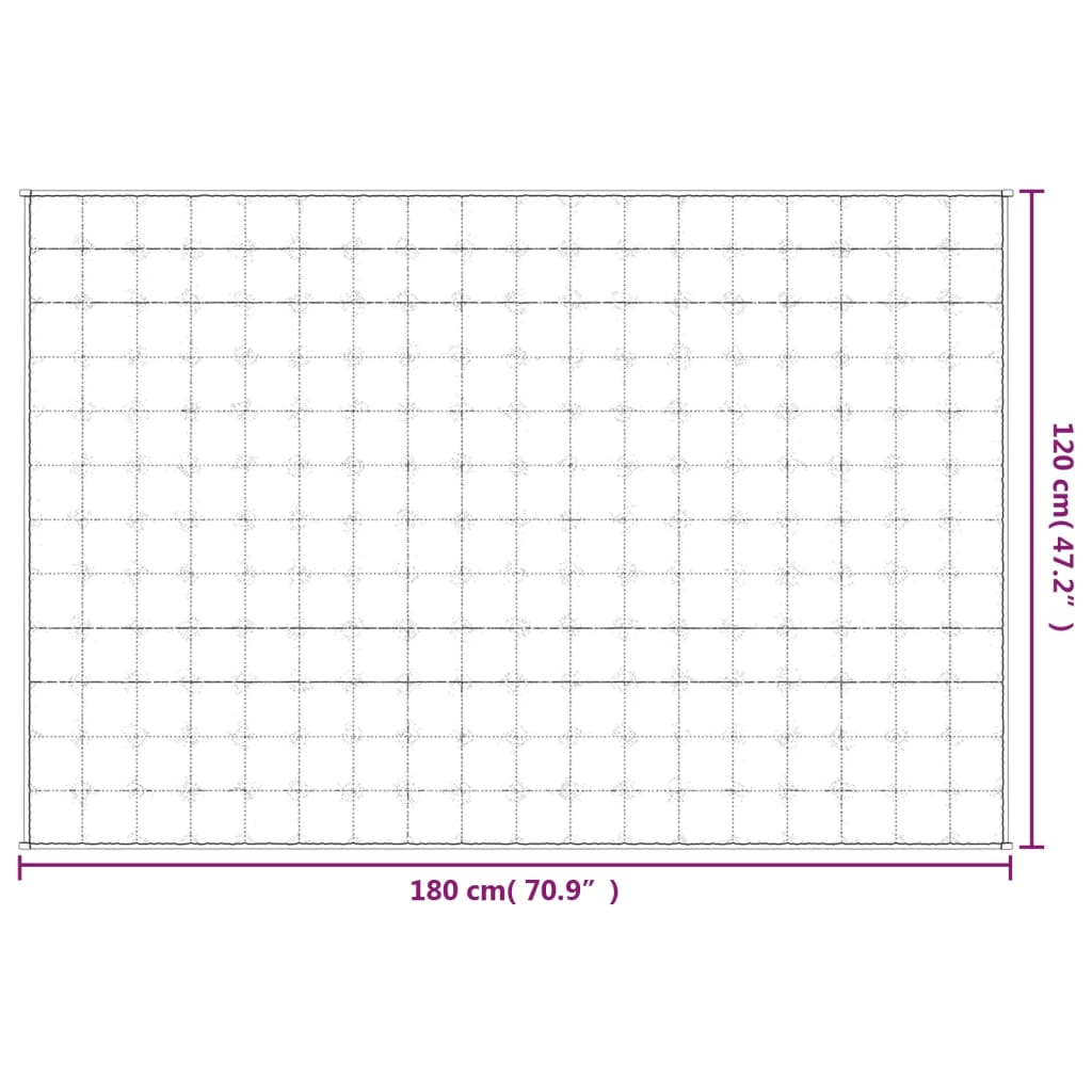 Gewichtsdecke Hellcreme 120x180 cm 9 kg Stoff