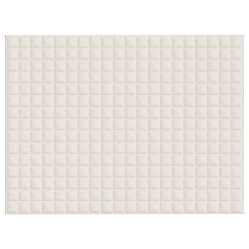 Couverture lestée Crème clair 150x200 cm 7 kg Tissu