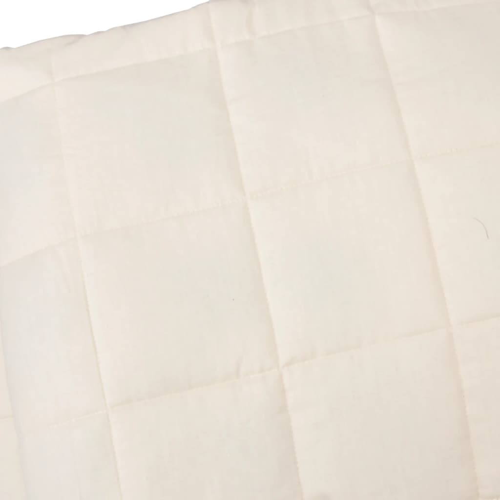 Couverture lestée Crème clair 150x200 cm 7 kg Tissu