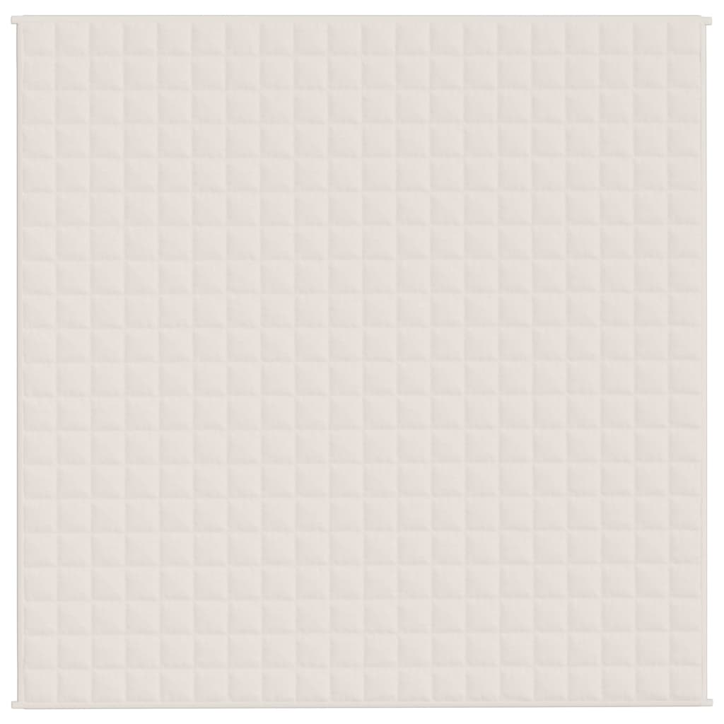 Couverture lestée Crème clair 200x200 cm 13 kg Tissu