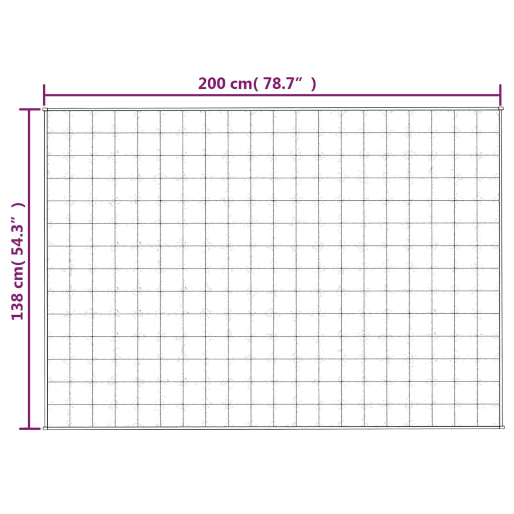 Gewichtsdecke Grau 138x200 cm 10 kg Stoff