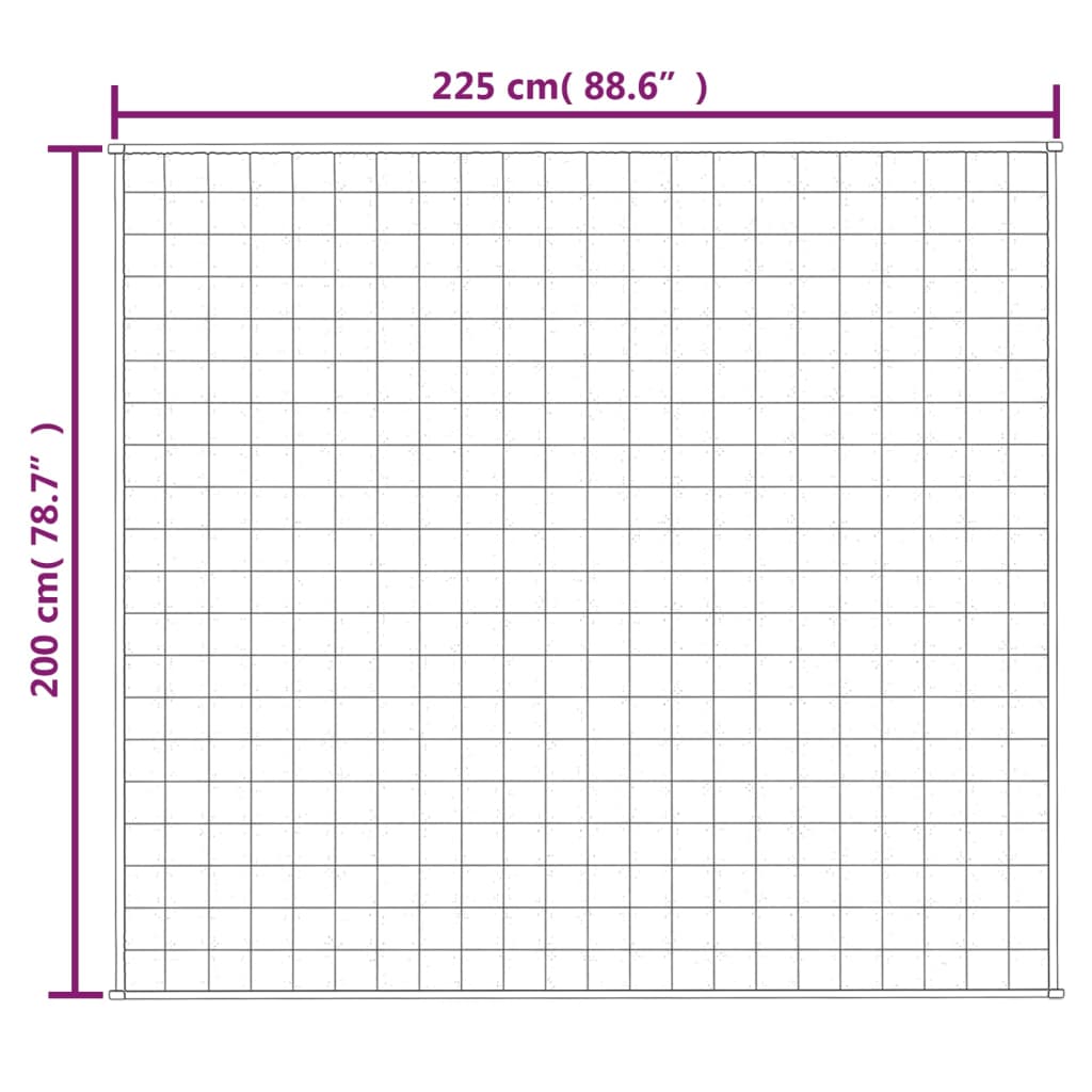 Gewichtsdecke Grau 200x225 cm 9 kg Stoff