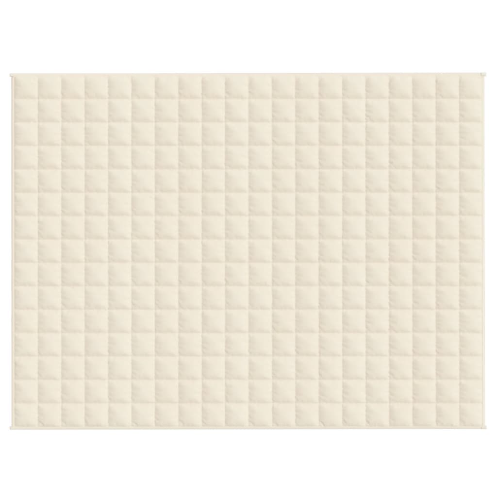 Couverture lestée Crème clair 150x200 cm 11 kg Tissu