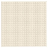 Couverture lestée Crème clair 200x200 cm 9 kg Tissu