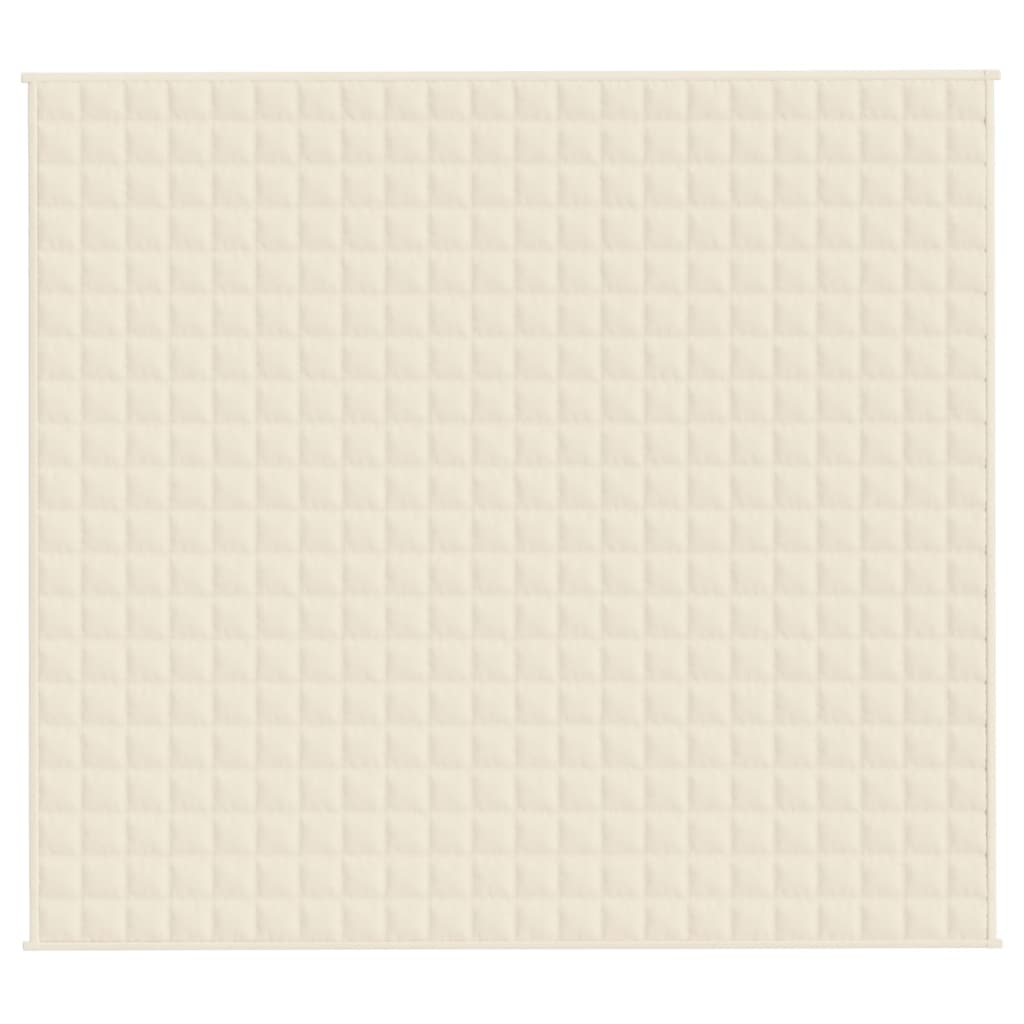 Couverture lestée Crème clair 200x225 cm 9 kg Tissu