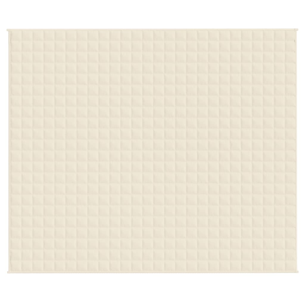 Couverture lestée Crème clair 220x260 cm 15 kg Tissu