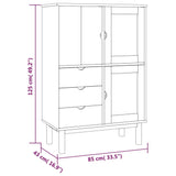 Buffet haut OTTA 85x43x125 cm bois massif de pin