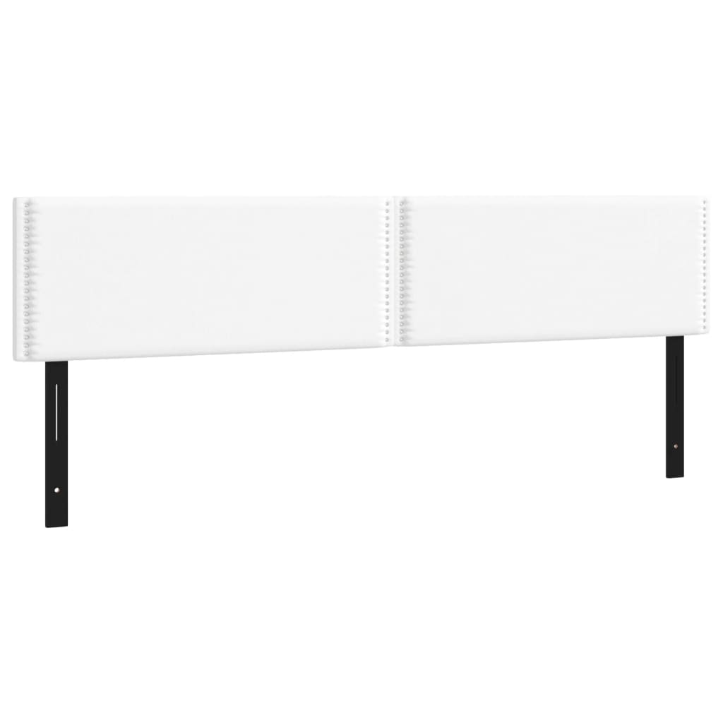 Têtes de lit 2 pcs blanc 90x5x78/88 cm similicuir