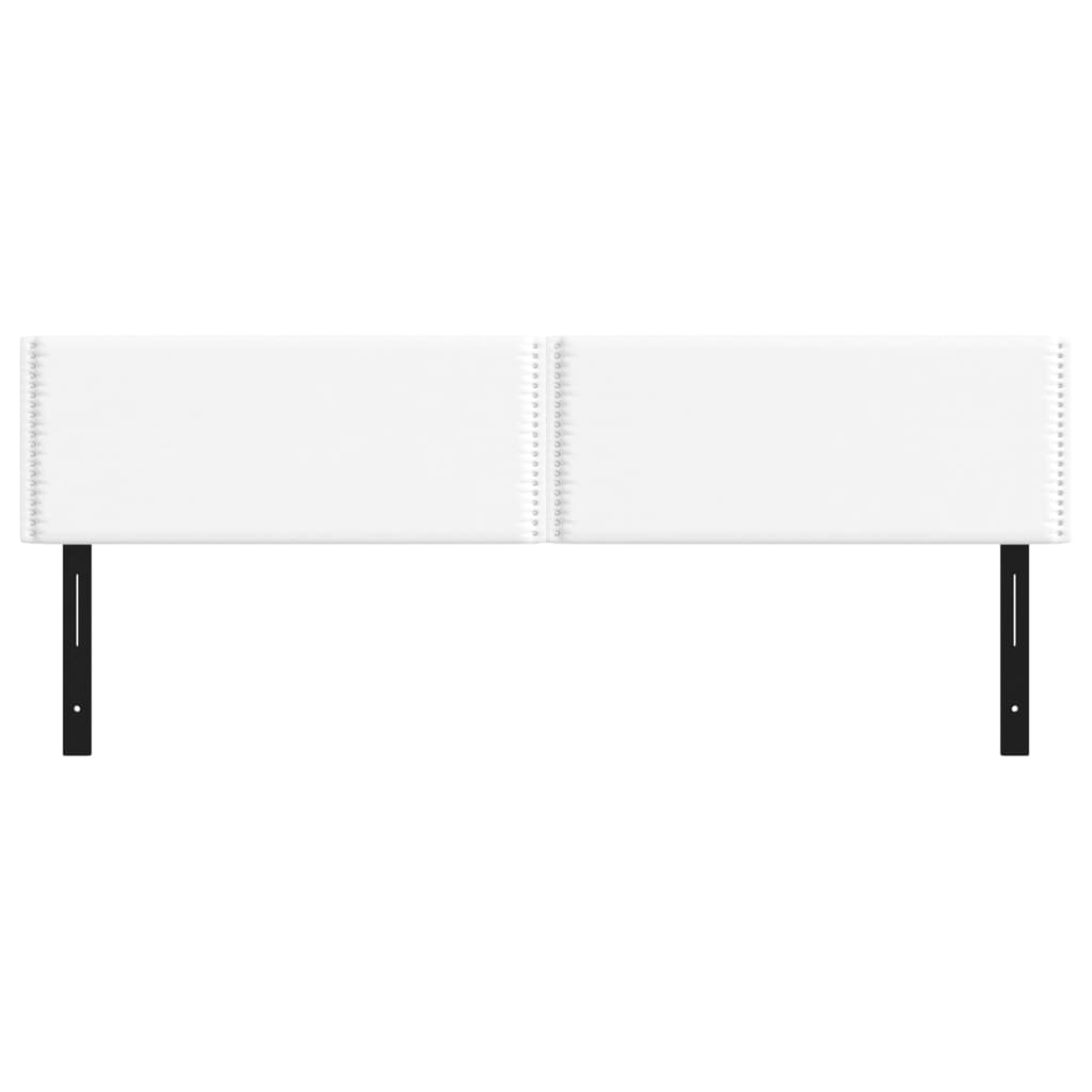 Têtes de lit 2 pcs blanc 90x5x78/88 cm similicuir