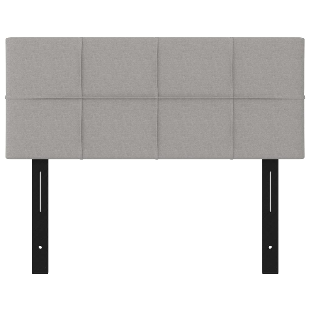 Tête de lit gris clair 100x5x78/88 cm tissu