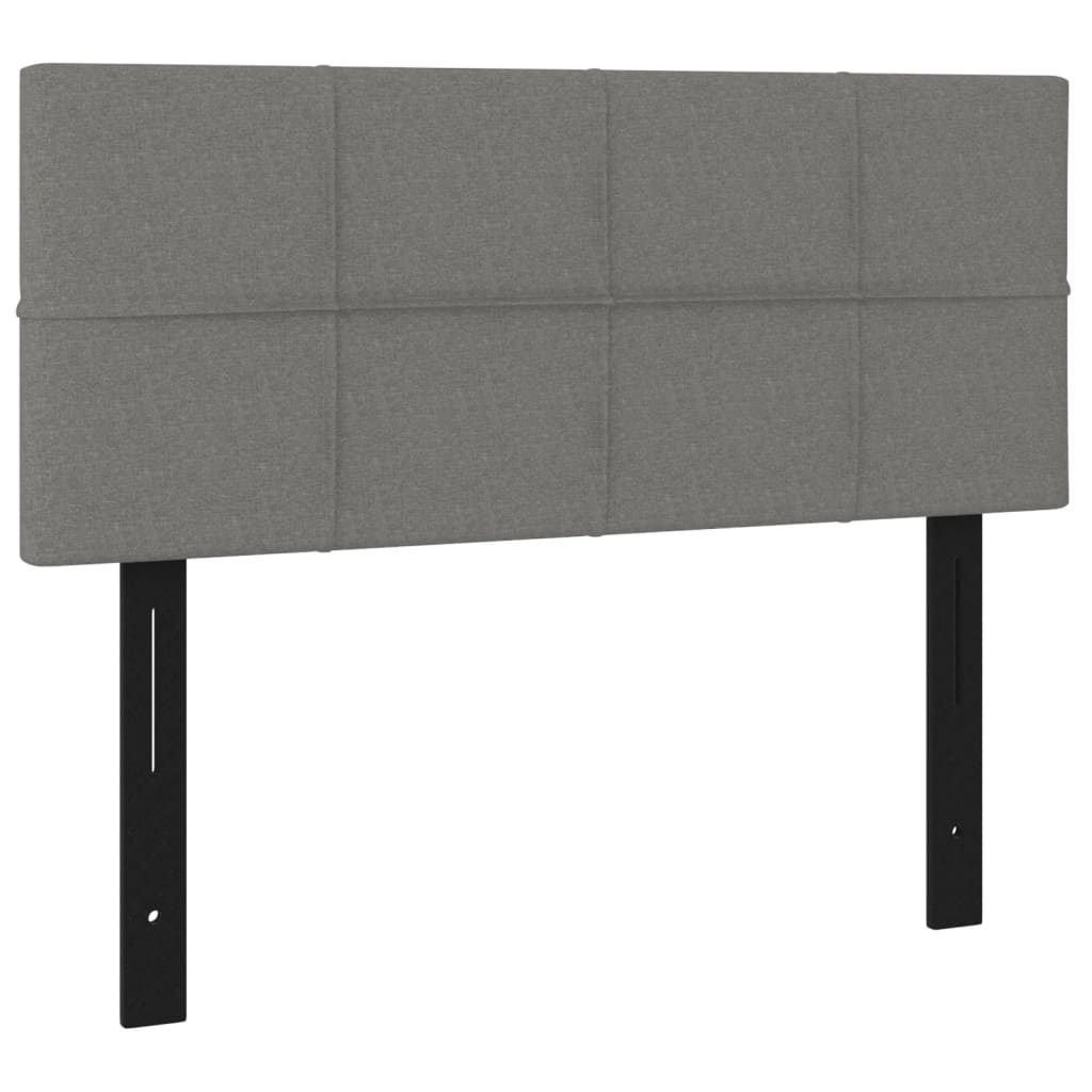 Tête de lit gris foncé 100x5x78/88 cm tissu