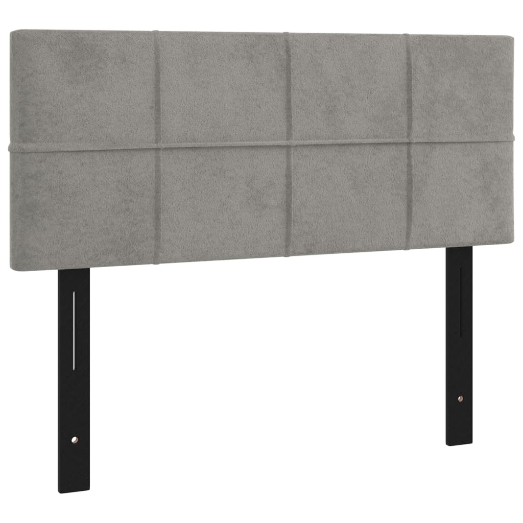 Tête de lit gris clair 100x5x78/88 cm velours