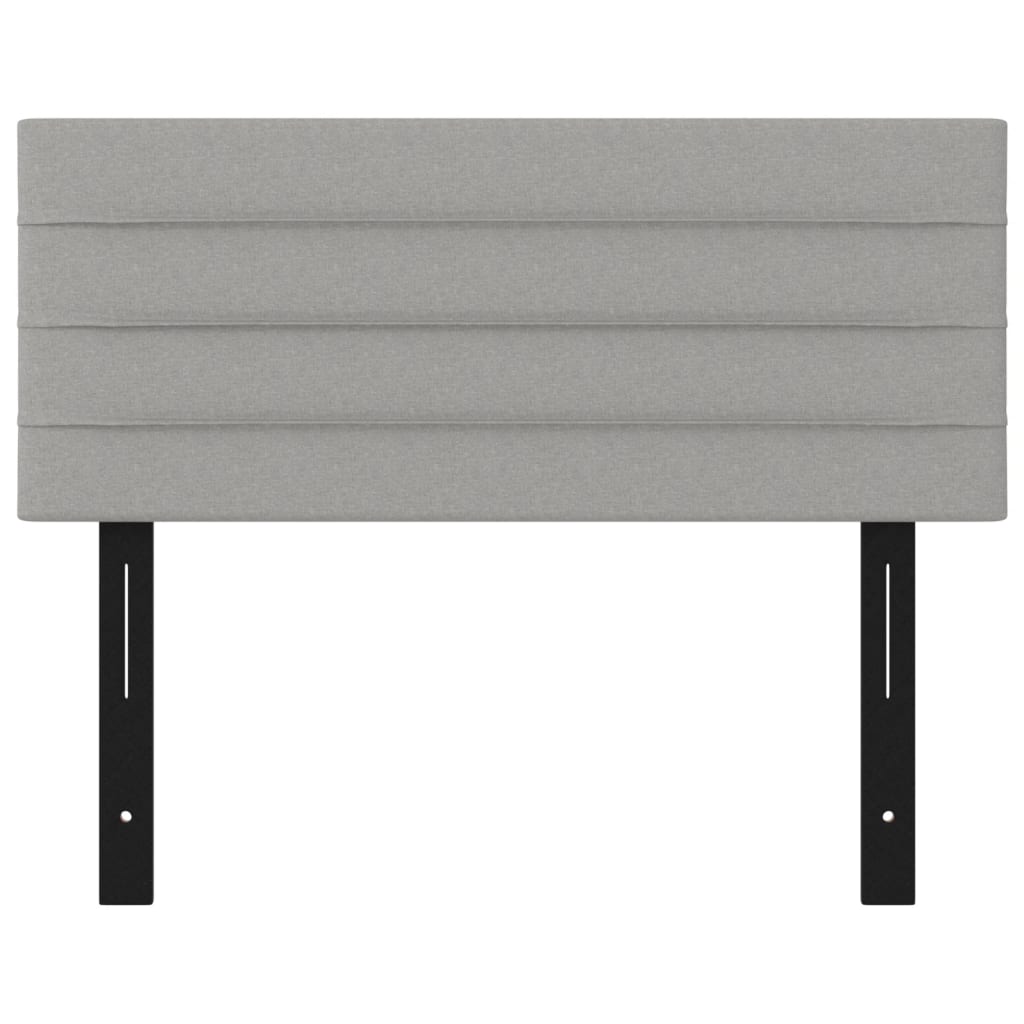 Tête de lit gris clair 100x5x78/88 cm tissu