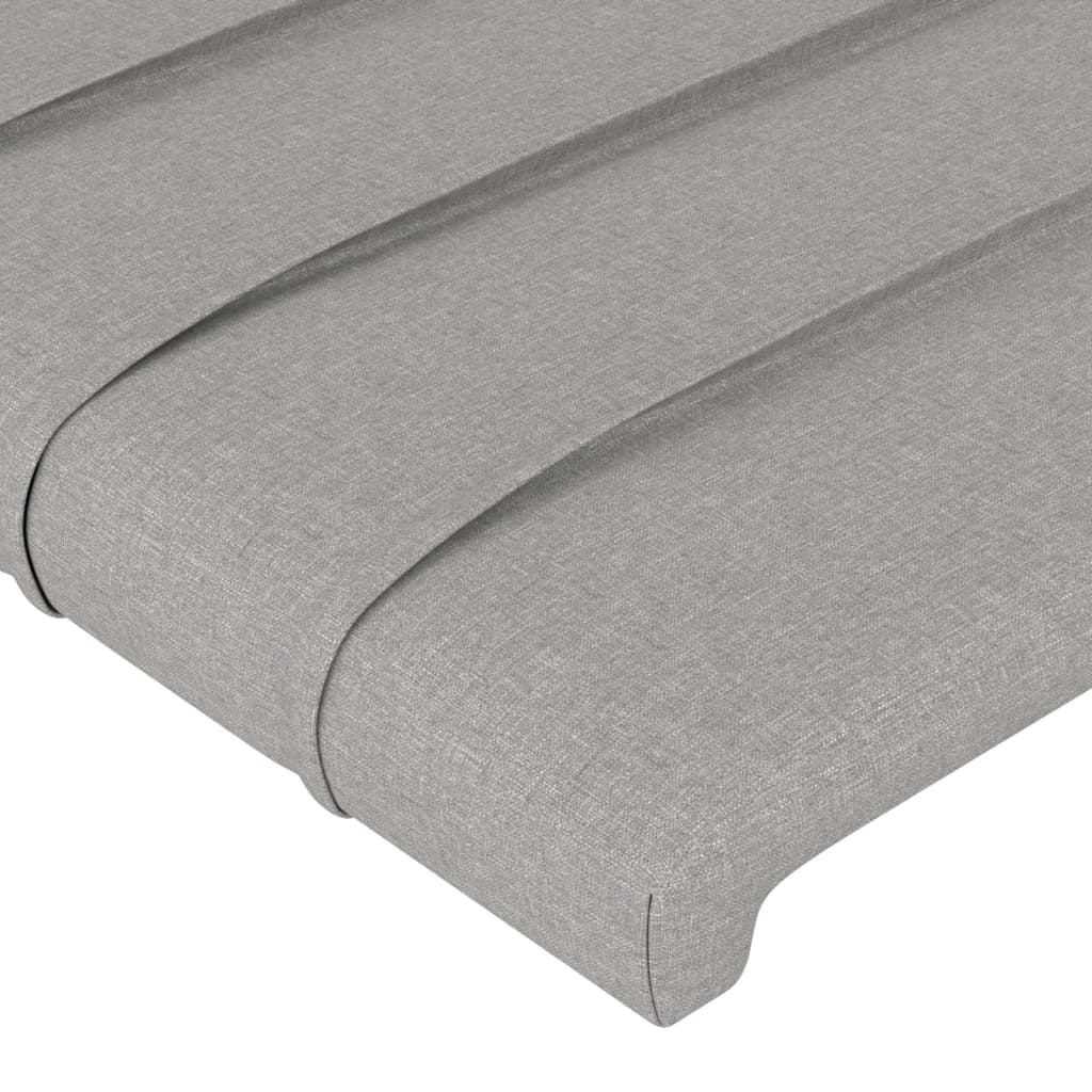 Tête de lit gris clair 100x5x78/88 cm tissu