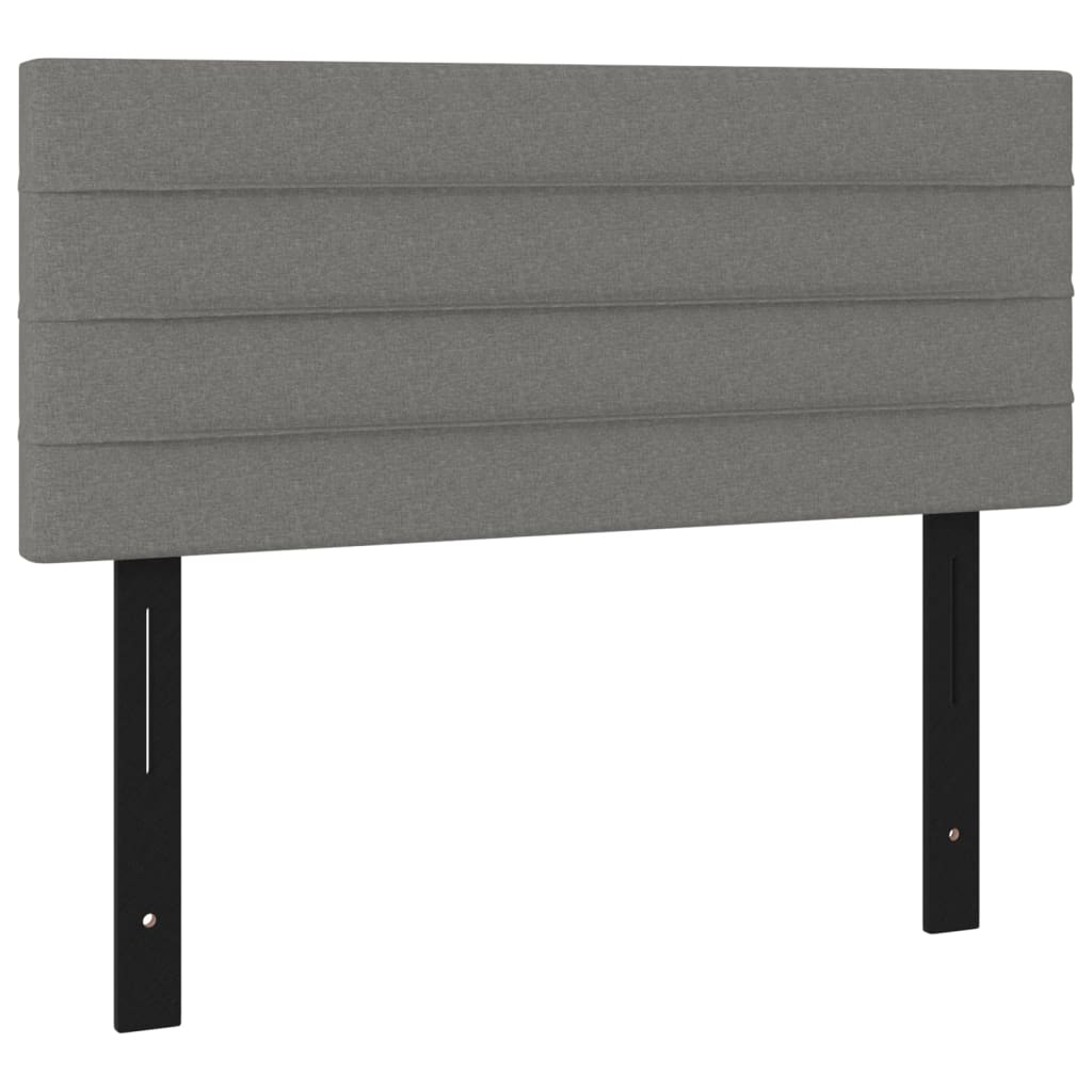 Tête de lit gris foncé 100x5x78/88 cm tissu