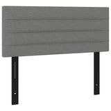 Tête de lit gris foncé 100x5x78/88 cm tissu