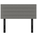 Tête de lit gris foncé 100x5x78/88 cm tissu