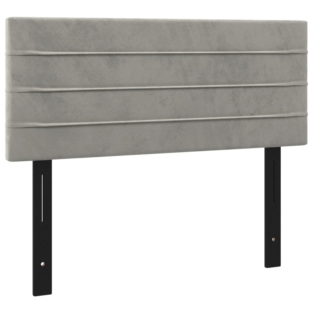 Tête de lit gris clair 100x5x78/88 cm velours