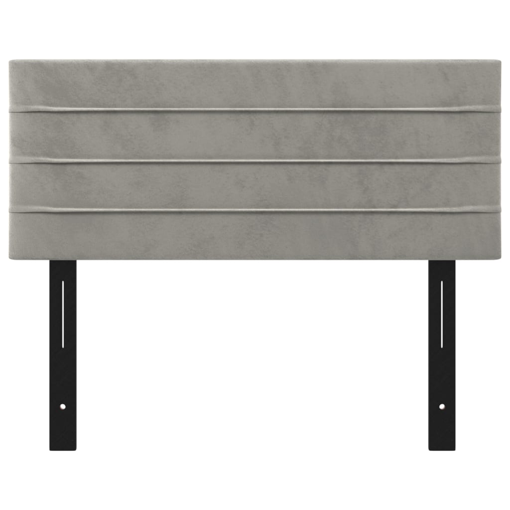 Tête de lit gris clair 100x5x78/88 cm velours