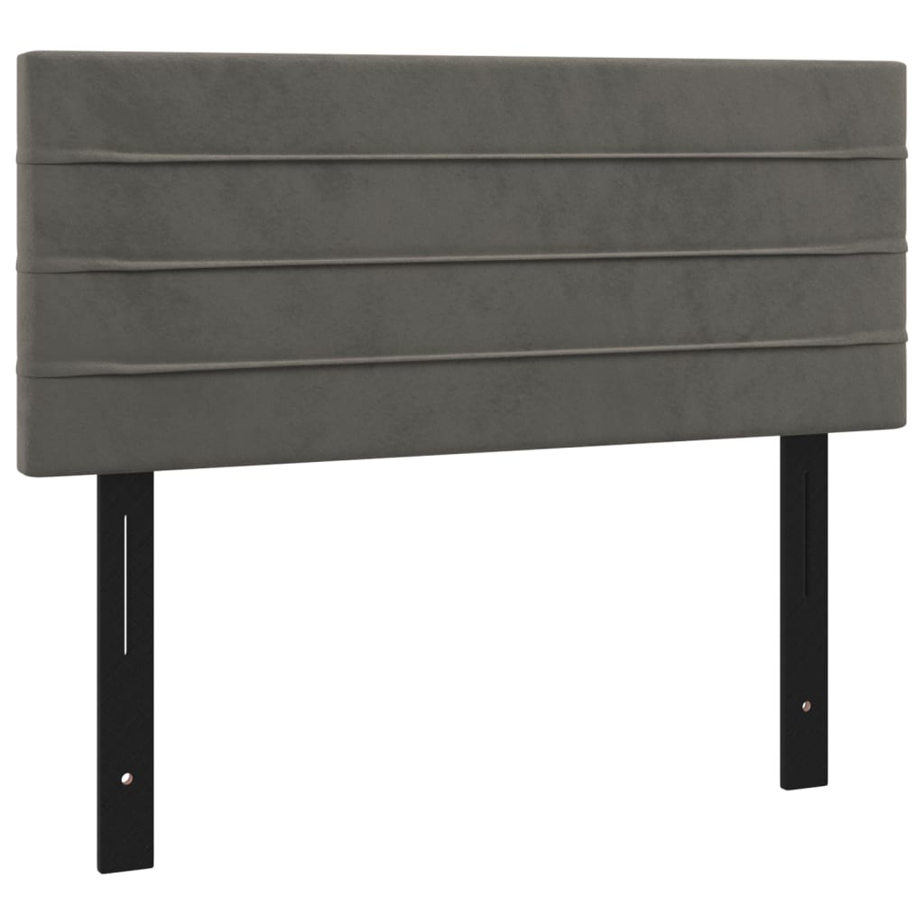 Tête de lit gris foncé 100x5x78/88 cm velours