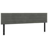 Têtes de lit 2 pcs gris foncé 80x5x78/88 cm velours