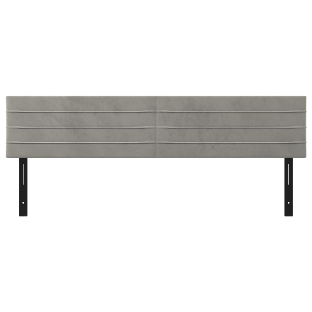 Têtes de lit 2 pcs gris clair 100x5x78/88 cm velours