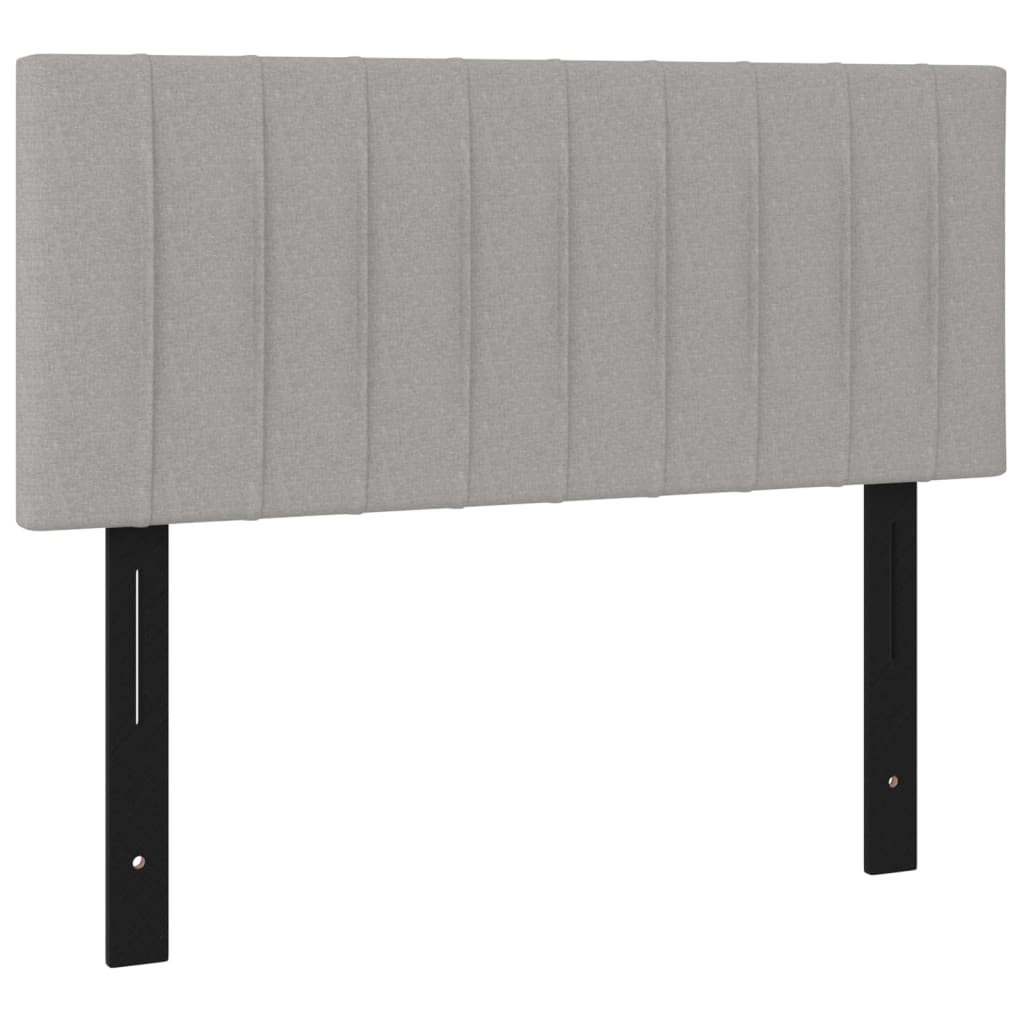 Tête de lit gris clair 100x5x78/88 cm tissu