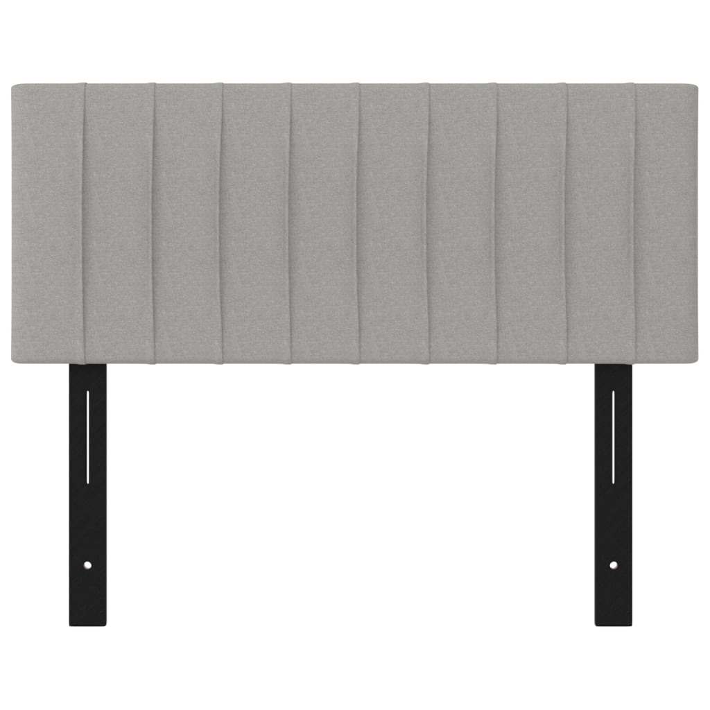 Tête de lit gris clair 100x5x78/88 cm tissu