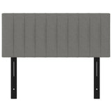 Tête de lit gris foncé 100x5x78/88 cm tissu