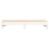 Lit coulissant sans matelas blanc 2x(100x200) cm