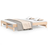 Lit coulissant sans matelas 2x(90x200) cm Bois de pin massif