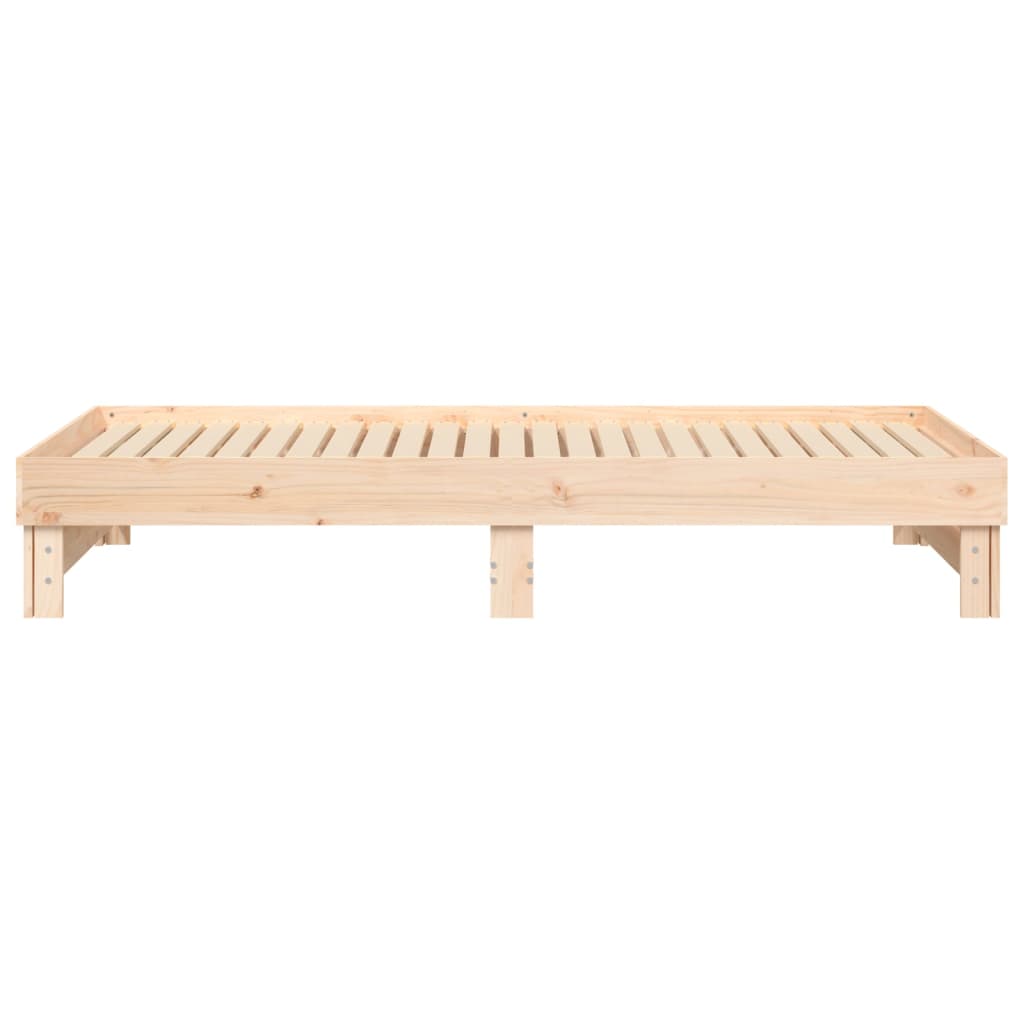 Lit coulissant sans matelas 2x(90x200) cm Bois de pin massif