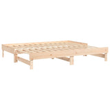 Lit coulissant sans matelas 2x(80x200) cm Bois de pin massif