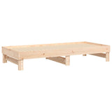 Lit coulissant sans matelas 2x(80x200) cm Bois de pin massif