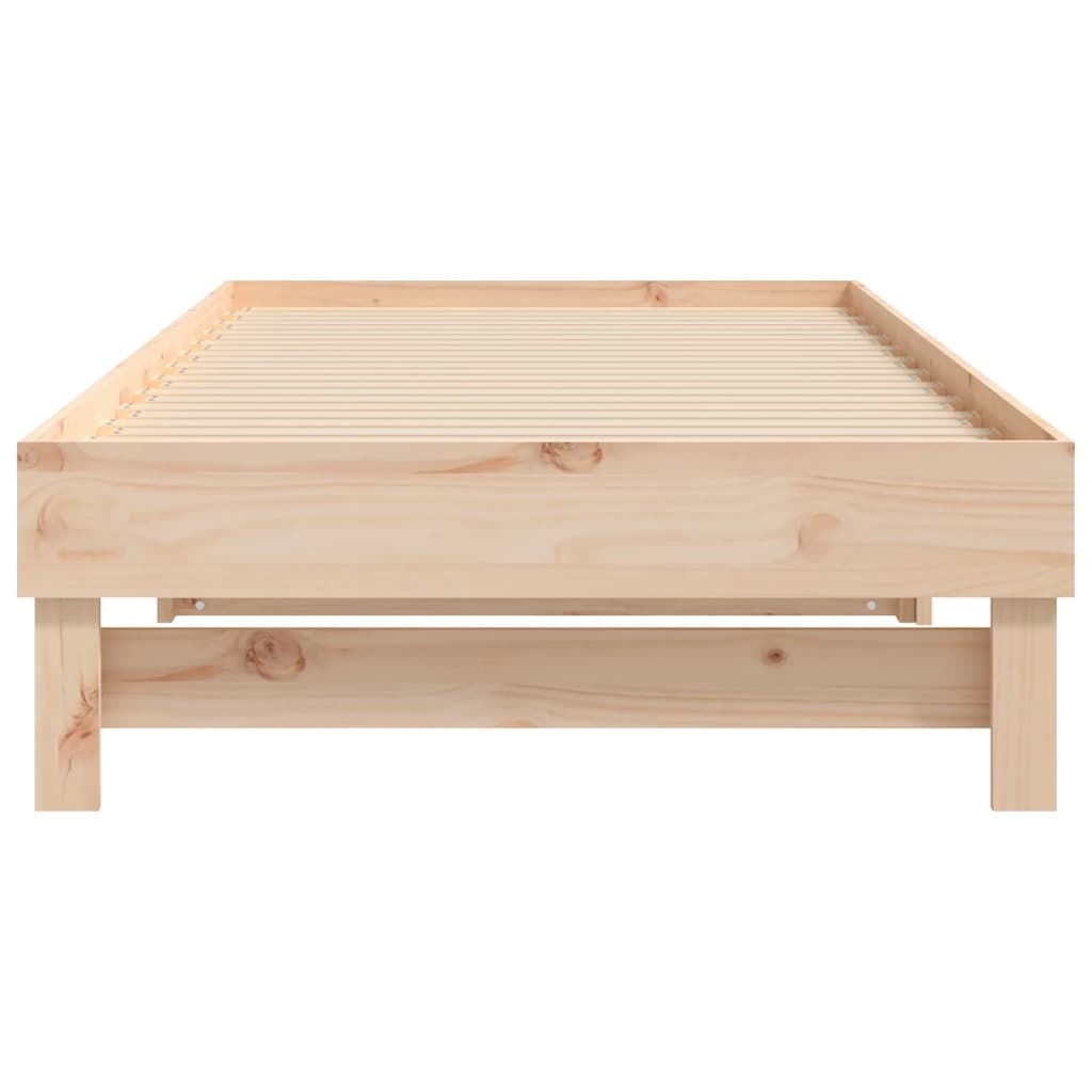 Lit coulissant sans matelas 2x(80x200) cm Bois de pin massif