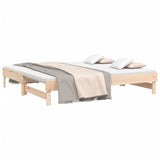 Lit coulissant sans matelas 2x(90x190) cm Bois de pin massif