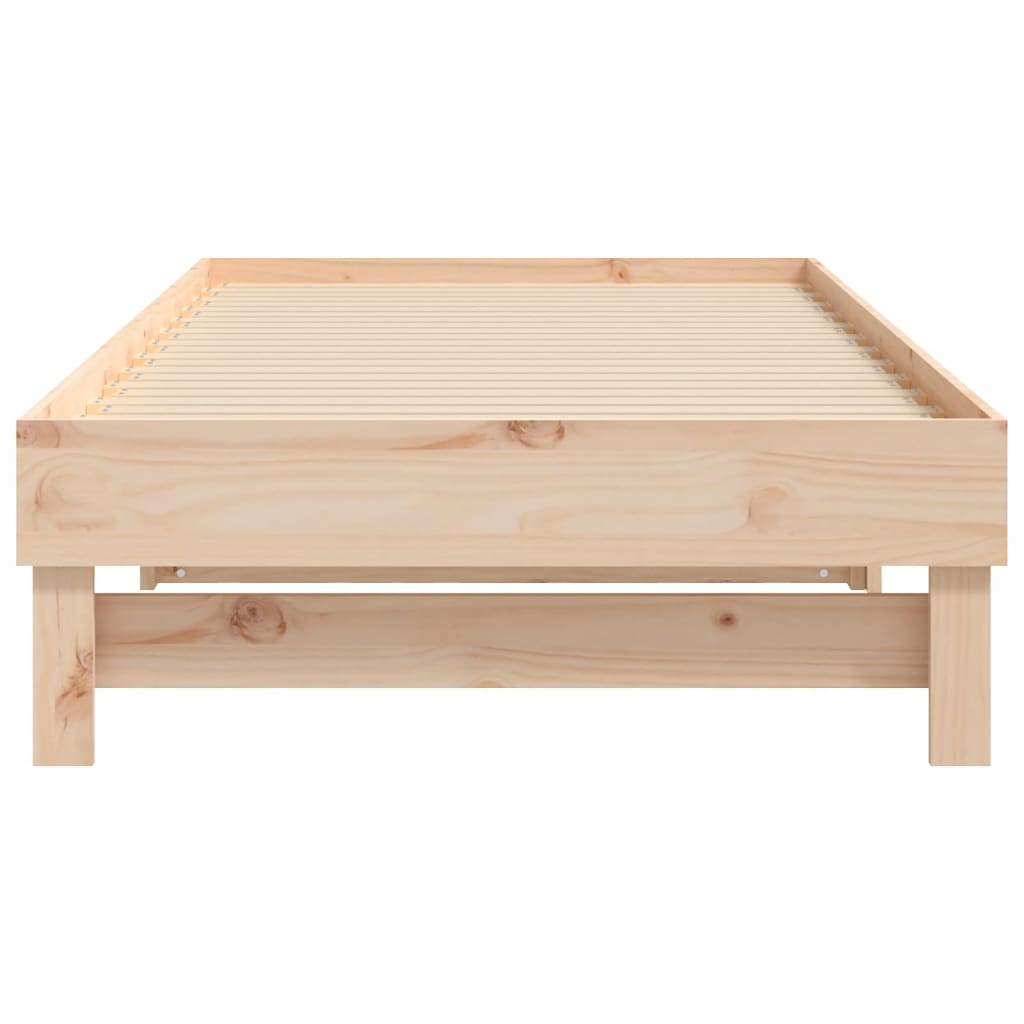 Lit coulissant sans matelas 2x(90x190) cm Bois de pin massif