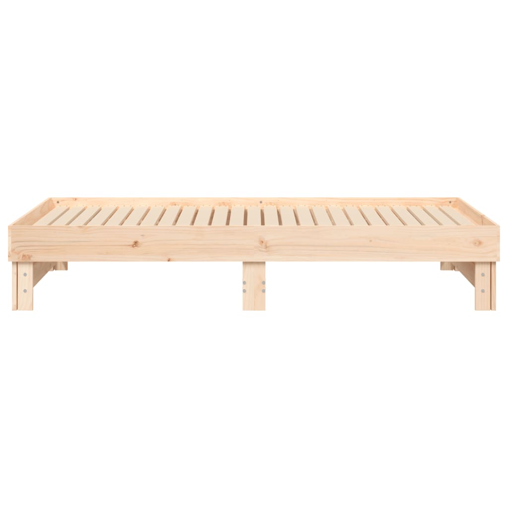 Lit coulissant sans matelas 2x(90x190) cm Bois de pin massif