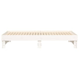 Lit coulissant sans matelas blanc 2x(90x190) cm