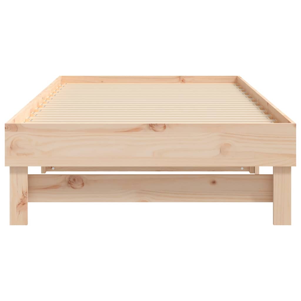 Lit coulissant 2x(75x190) cm Bois de pin massif