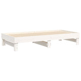 Lit coulissant sans matelas blanc 2x(75x190) cm